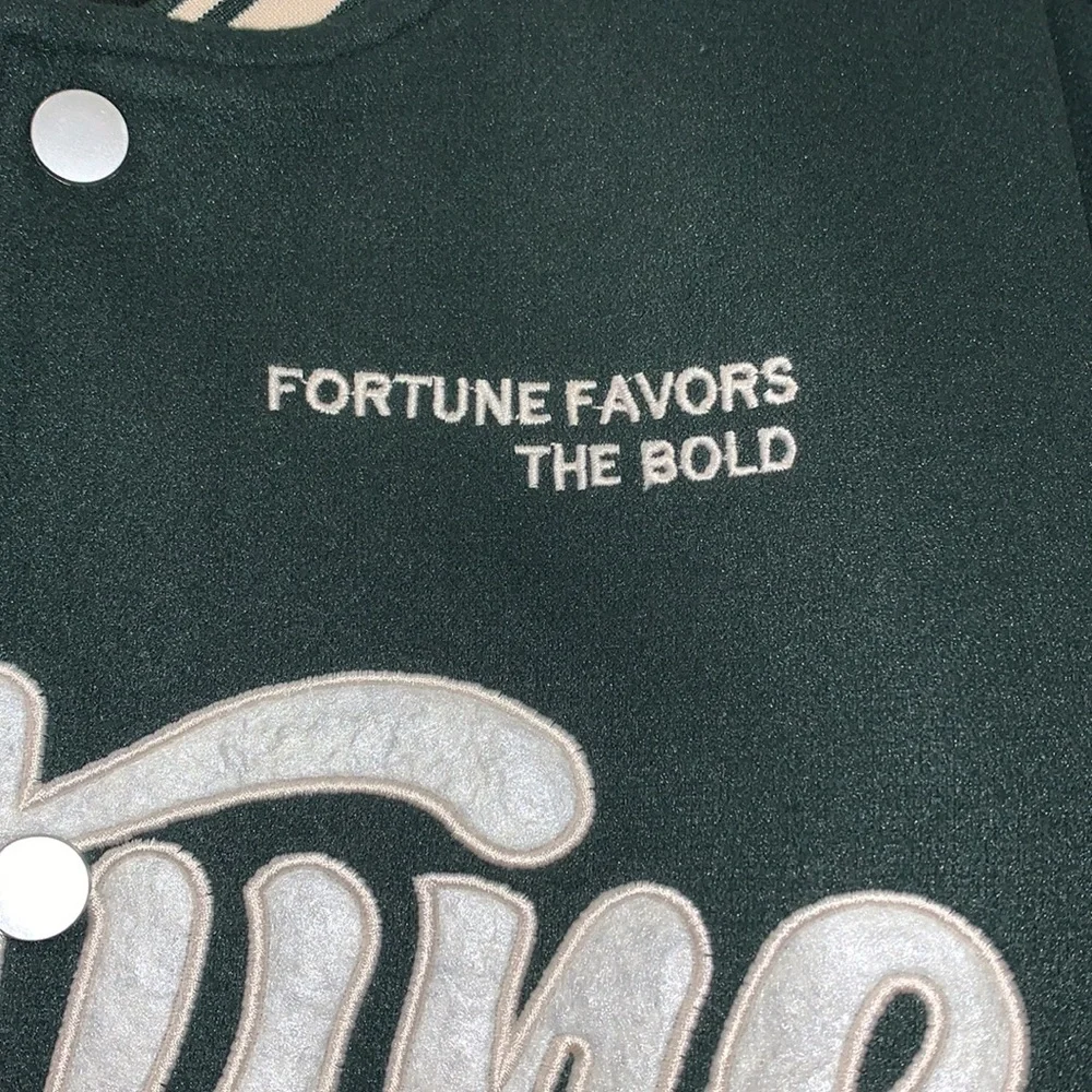 🏆Green &white Varsity Jacket - Picture 4 of 5